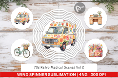 70s Retro Medical Scenes Wind Spinner Product Image 1