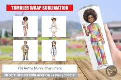 70s Retro Nurse Characters Tumbler Product Image 1