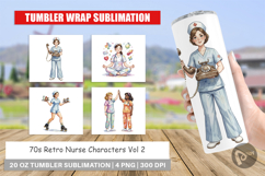 70s Retro Nurse Characters Tumbler Product Image 1