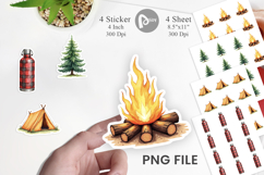 70s Retro Summer Camp Sticker Product Image 1