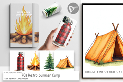 70s Retro Summer Camp Digital Paper Product Image 1
