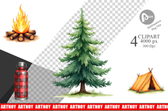 70s Retro Summer Camp Clipart Product Image 1