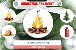 70s Retro Summer Camp Ornament Product Image 1