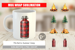 70s Retro Summer Camp Mug Wrap Product Image 1
