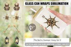 70s Retro Summer Camp Glass Can Product Image 1