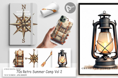 70s Retro Summer Camp Digital Paper Product Image 1