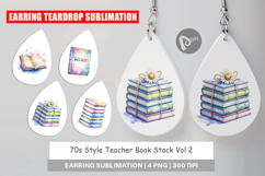 70s Teacher Book Stack Earring Product Image 1