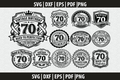 70 Birthday label SVG Cricut Cut File Product Image 1