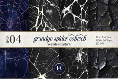 Spooky Grunge Cobweb Digital Papers |Spooky Digital Paper Product Image 1