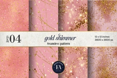 Pink Gold Shimmer Digital Paper, Glitter Texture Product Image 1