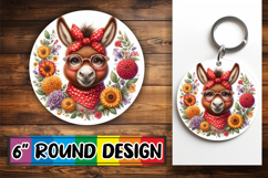 Whimsical Keychain Round Style, Cute Animals Product Image 1
