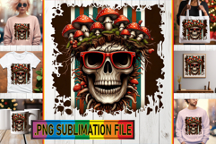 Cozy Sublimation PNG Art, Skull Product Image 1