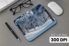 Winter Wonderland Snowflake PNG, Icy Tree Mouse Pad Design Product Image 1