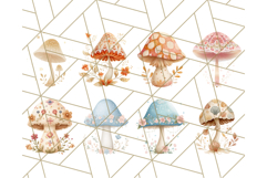 Dreamy Patterned Mushroom Clipart PNG, Forest Elements Png Product Image 7
