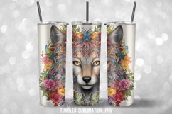 Wolf Tumbler Wrap Sublimation Designs|Flower Tumbler Wrap Product Image 3