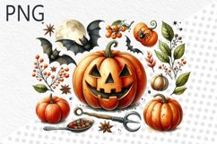 Halloween Pumpkins Sublimation - Clipart PNG Design Product Image 1