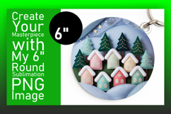 Vibrant Round Design Keychain Template , Holiday Product Image 1