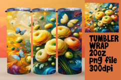 ELEGANT 20oz Tumbler Graphic for DIY , Flowers Product Image 1
