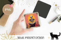 Celestial Skull Magnet Design, Celestial Fridge Magnet Product Image 1
