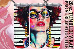 Melanin Marvel: Striped Pattern Tumbler, 20oz Product Image 1