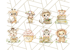 Safari Baby Animal Clipart PNG, Jungle Outfits Baby Animals Product Image 7