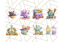 Halloween Costume Parade Clipart PNG with Monsters Clip Art Product Image 7