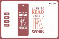 Bookmark Saying SVG | Funny Book Lovers - Born To Read Product Image 3
