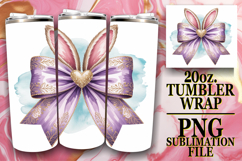 Radiant Smiles 20oz tumbler wrap, Easter Bow Product Image 1