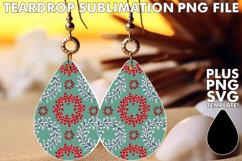 Sweet Teardrop Earrings Design PNG, Christmas Product Image 1