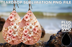 Glamorous Teardrop Earrings PNG, Leopard Prints Product Image 1