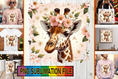 Dazzling TSHIRT Gift Ideas PNG, Giraffe Product Image 1