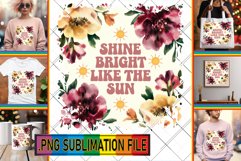 Sweet TOTE BAG Ideas PNG, Flower Quote Product Image 1