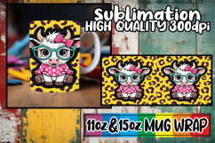 Sunny outlook 11oz 15oz mug wrap, Cute Cow Product Image 1