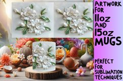 Floral Fantasy: 3D Mug Sublimation Product Image 1