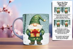 Watercolor Winter Gnome Wrap for 11oz 15oz Mug Product Image 1