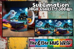 Sweet escapes 11oz 15oz sublimation wrap, Ghost Product Image 1