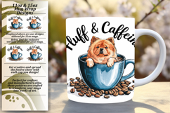 Beautiful 15oz Mug Wrap Png Design , Coffee Dog Product Image 1