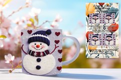 Beautiful 15oz Mug Wrap Png Design , Snowman Product Image 1