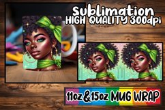 Radiant whispers 11oz 15oz sublimation wrap, Afro Girl Product Image 1