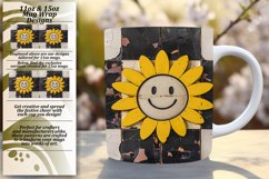 Vintage Smile on Chessboard Mug Wrap Retro Twist 11oz/15oz Product Image 1