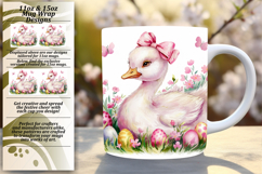 Lovely 11oz Mug Wrap Png Template , Cute Easter Product Image 1