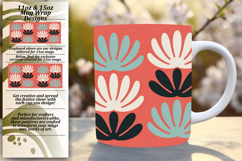 Luxurious 11oz Png Mug Wrap Template , Flowers Product Image 1