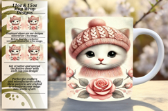 Sweet 15oz Mug Wrap Png Design , Cute Animals Product Image 1
