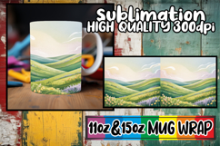 Cozy thoughts 11oz 15oz sublimation wrap, Spring Product Image 1