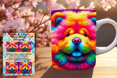 Chic 11oz Mug Wrap Png Design , Dog Product Image 1