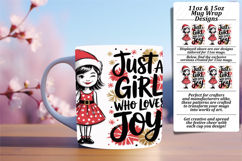 Sweet 15oz Mug Wrap Png Design , Just A Girl Product Image 1