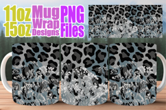 Vibrant afternoons 11oz 15oz sublimation wrap, Leopard Print Product Image 1
