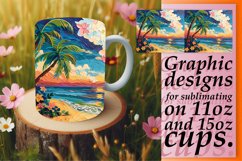 Ocean Breeze and Palms Mug Wrap: Holiday Style 11oz/15oz Product Image 1