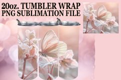 Spring Delight Tumbler Wrap - Butterfly Elegance Product Image 1