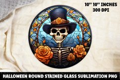 Halloween Stained Glass Sublimation PNG | Skull | Ghost Product Image 1